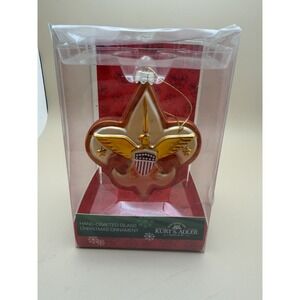 Kurt S. Adler Boy Scouts of America Logo Hand-Crafted Glass Christmas Ornament